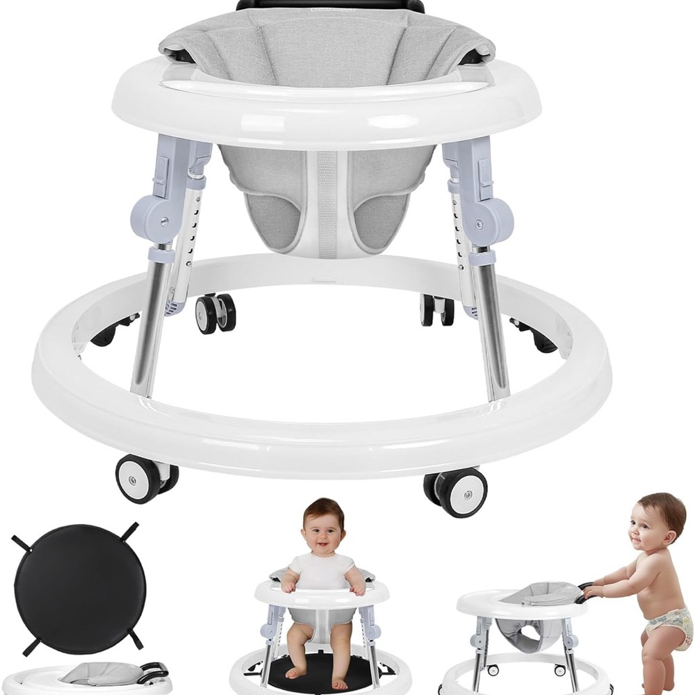 NWT - Baby Walker in Gray and White